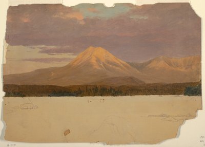 رسم، جبل كاتاهدين من بحيرة كاتاهدين، 1878 بواسطة كنيسة فريدريك إدوين