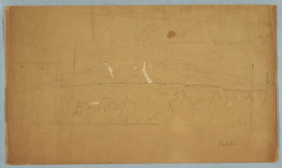 رسم، جبل كاتاهدين، من بحيرة كاتاهدين، مين، 1852 بواسطة كنيسة فريدريك إدوين