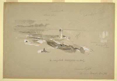 رسم، شلالات نياغارا من نقطة تيرابين، 20 مارس 1856 بواسطة كنيسة فريدريك إدوين