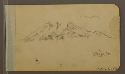 رسم، قمة جبل أوريزابا، الشكل؛ في الجهة المقابلة: سهل وسلاسل جبلية، 1889 بواسطة كنيسة فريدريك إدوين