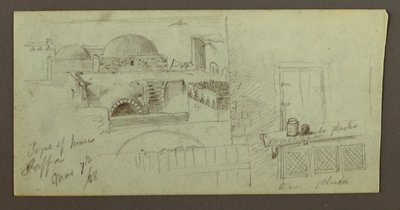رسم، أسطح تطل على البحر، مدخل منزل، 7 مارس، 1868 بواسطة كنيسة فريدريك إدوين