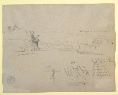 رسم، اسكتشات من أمريكا الجنوبية، 1853، على الأرجح في مايو بواسطة كنيسة فريدريك إدوين