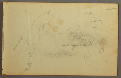رسم، اسكتشات للغيوم والبتولا الميتة، يوليو 1844 بواسطة كنيسة فريدريك إدوين