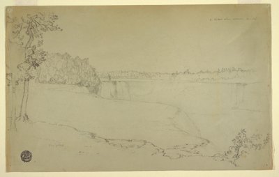 رسم، دراسات. شلالات نياجرا، على الأرجح عام 1856 بواسطة كنيسة فريدريك إدوين