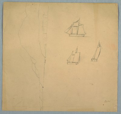 رسم، دراسات عن المناظر الطبيعية والسفن، 1850-1851 بواسطة كنيسة فريدريك إدوين