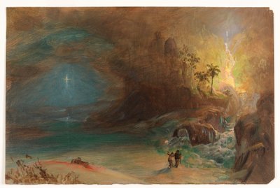 رسم، دراسة لـ "تأليه لتوماس كول"، حوالي عام 1847 بواسطة كنيسة فريدريك إدوين