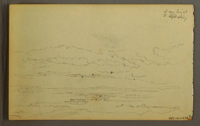 رسم، غروب الشمس خلف التلال المنخفضة، 1845 بواسطة كنيسة فريدريك إدوين