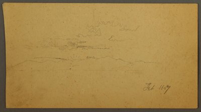 رسم، غروب الشمس خلف التلال، فبراير 1867 بواسطة كنيسة فريدريك إدوين