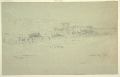 رسم، المعابد، بعلبك، 6 مايو 1868 بواسطة كنيسة فريدريك إدوين