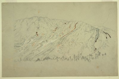 رسم، الجزء العلوي من الحوض العظيم، جبل كاتاهدين، سبتمبر 1877 بواسطة كنيسة فريدريك إدوين