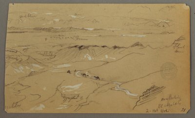 رسم، منظر عبر وادي العربة، 20 فبراير، 1868 بواسطة كنيسة فريدريك إدوين