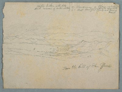 رسم، منظر من تل سان خوان، على الأرجح كولومبيا، 1853 بواسطة كنيسة فريدريك إدوين