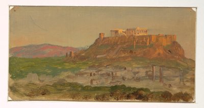 رسم، منظر للأكروبوليس من الجنوب، أثينا، أبريل 1869 بواسطة كنيسة فريدريك إدوين