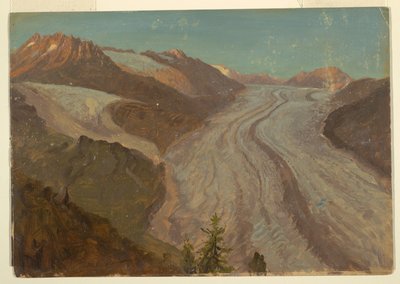 Great Aletasch Glacier ، سويسرا بواسطة كنيسة فريدريك إدوين