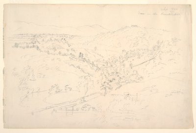 رسم تخطيطي لمنظر طبيعي من Catskill (منظر لـ Kaanterkill) بواسطة كنيسة فريدريك إدوين