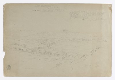 دراسة. المناظر الطبيعية مع جبل Puresé. رسم. المناظر الطبيعيه بواسطة كنيسة فريدريك إدوين