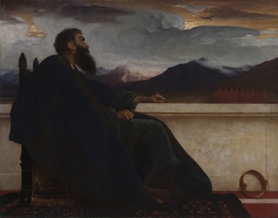 ديفيد: "أوه ، كان لدي أجنحة مثل حمامة! لأني سأطير بعيدًا لأكون مستريحًا." مزمور 55: 6 ، 1865 بواسطة فريدريك ليتون