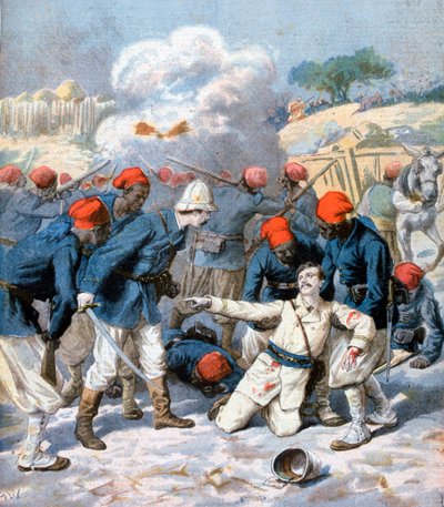 وفاة الملازم Lecerf ، معركة نابا ، نيجيريا ، 1894 بواسطة فريدريك ليكس