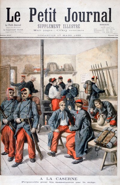 في الثكنات ، التحضير للمناورات في الثلج ، 1895 بواسطة فريدريك ليكس