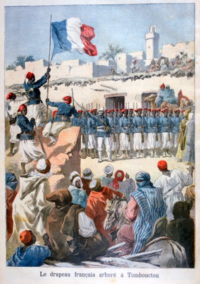 رفع العلم الفرنسي في تمبكتو 1894 بواسطة فريدريك ليكس