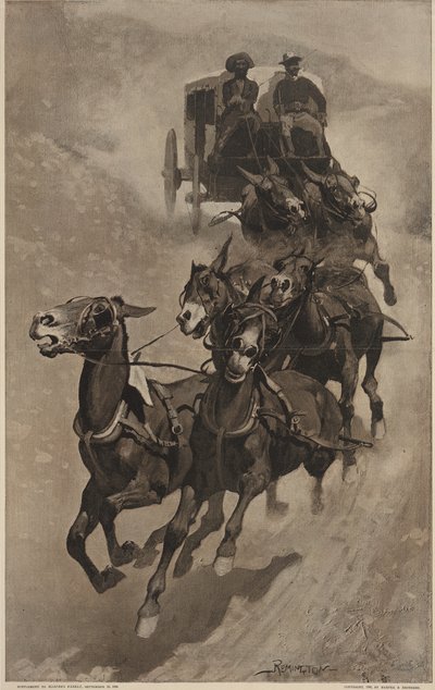 سيارة إسعاف بريد الجيش ، من هاربرز ويكلي ، حانة 1890 بواسطة فريدريك ريمنجتون