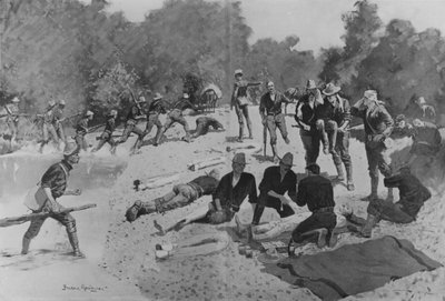 المستشفى الميداني في &39;The Bloody Ford&39; في سان خوان كريك ، 1898 بواسطة فريدريك ريمنجتون