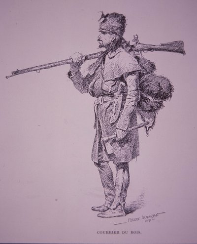 French-Candian fur trapper Coureur du Bois بواسطة فريدريك ريمنجتون