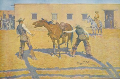 درسه الأول ، من كوليرز ويكلي ، حانة 1903 بواسطة فريدريك ريمنجتون