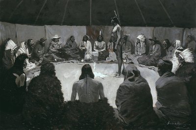 سأخبر الرجل الأبيض ، حوالي 1900 (زيت على قماش) بواسطة فريدريك ريمنجتون