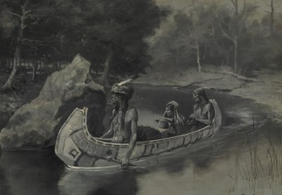 نزلت في النهر. . . حيث لا يزال ينظر إليه في الصيف ، 1889. بواسطة فريدريك ريمنجتون