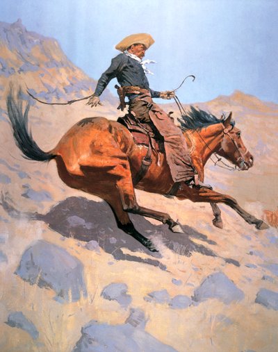 The Cowboy (oil on canvas) بواسطة فريدريك ريمنجتون