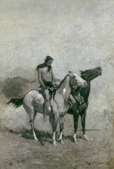 طارد الآكل ضحيته عبر مهره ، c.1900 بواسطة فريدريك ريمنجتون