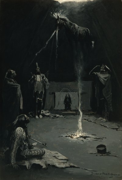 ذهاب حصان الطب (إله النار الهندي) 1897 بواسطة فريدريك ريمنجتون