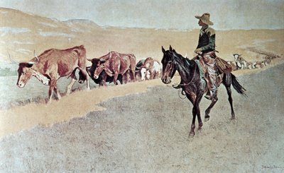 زائدة تكساس Longhorns (زيت على قماش) بواسطة فريدريك ريمنجتون