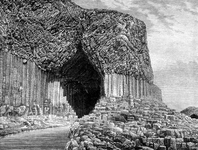 Fingals Cave ، جزيرة ستافا ، اسكتلندا ، القرن التاسع عشر بواسطة فريدريك سوريو