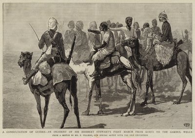 مشورة للمرشدين ، حادثة مسيرة السير هربرت ستيوارت الأولى من كورتي إلى آبار جاكدول بواسطة فريدريك فيليرز
