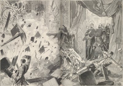 الإمبراطور ألكسندر الثاني بعد الانفجار مساء 17 فبراير 1880. بواسطة فريدريك دي هاينين