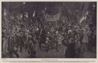 Ladysmith-Day في Pall Mall (litho) بواسطة فريدريك دي هاينين