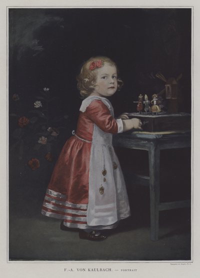 صورة لفتاة صغيرة بواسطة Frederich August Kaulbach