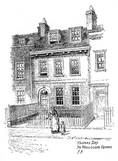 منزل توماس دايز ، 36 Wellclose Square ، وايت تشابل ، لندن ، 1912. بواسطة فريدريك أدكوك