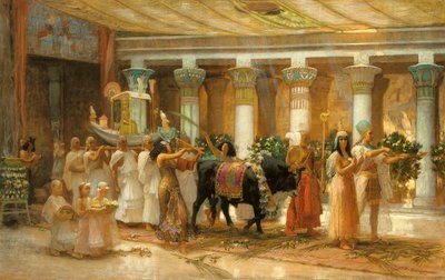 موكب الثور المقدس ، أبيس ، حوالي 1879 (زيت على قماش) بواسطة فريدريك آرثر بريدجمان