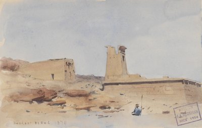 معبد دندور ، يعرض الصرح والتراس ، 1874. بواسطة فريدريك آرثر بريدجمان