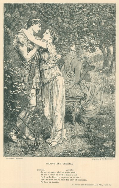 رسم توضيحي ل Troilus و Cressida بواسطة فريدريك بارنارد