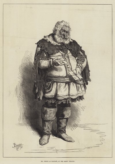 السيد فيلبس مثل Falstaff ، في مسرح Gaiety بواسطة فريدريك بارنارد