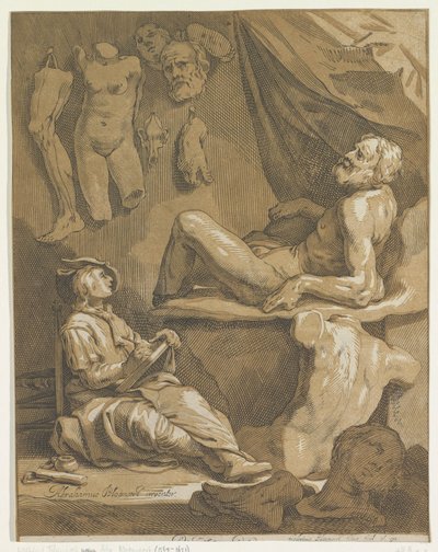 صفحة العنوان لـ: Abraham Bloemaert ، كتاب الرسم الفني الأصلي والشهير. الجزء 1 بواسطة إبراهيم بلويميرت