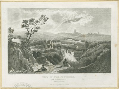 Burslem - منظر للفخاريات: نقش ، و [حوالي 1830s] بواسطة فريدريك كالفيرت