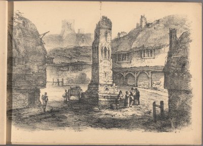 واحدة من سلسلة مكونة من ستين رسمًا تخطيطيًا للأكواخ. لندن، 1825. بواسطة فريدريك كالفيرت