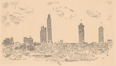 نيويورك سكاي لاين ، المباني المظلمة ، 1918. بواسطة فريدريك تشايلد حسام