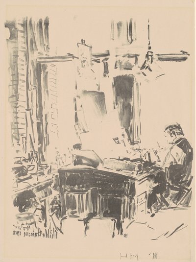 مصمم المطبوعات الحجرية ، 1918. بواسطة فريدريك تشايلد حسام