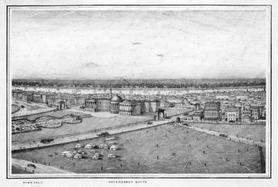 مقر الحكومة ومجلس المدينة ، كالكوتا ، الهند ، c1840s. بواسطة فريدريك فيبيج